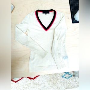 Rag and Bone Wool/Cashmere Neon Collared Sweater